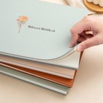Personalised Birth Flower PU Leather Sketchbook Notebook with Text Daily Use Birthday Gift for Women Writers Sketchers
