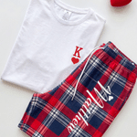 Personalised Romantic King and Queen Matching Pyjamas with Name Lounge Wear Anniversary Gift for Couple Newlyweds