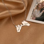 Personalized Pinky Promise Hand Pendant Necklace with Name Dainty Jewellery Daily Wear Birthday Gift for Couple