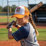 Personalized Neon Mascot Breathable Mesh Hat Baseball Cap with Name Birthday Team Gift for Students Athletes