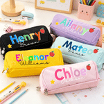 Personalised Apple Star Gradient Colour Name Three-Layer Pencil Case with Text School Supply Back to School Birthday Gift for Kids