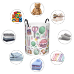Personalized 3D Yarn Crochet Hook Knitted Pattern Large Waterproof Laundry Storage Basket with Name and Handle Birthday Gift for Knitting Lover