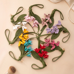 Personalised Birth Flower PU Leather Keyring with Name and Flower Leaf Charm Daily Use Travel Birthday Gift for Girls Women