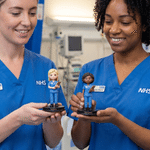 Personalized Unique 3D Photo Medical Staff Figurine with Name and Wooden Base Desk Decor Birthday Appreciation Gift for Doctor Nurse Medical Staff