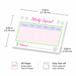 Personalised Watercolour Mahjong Bamboo Mahjong Scorecard Notepad with Text Mahjong Game Night Birthday Gift for Mahjong Lovers