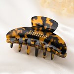 Personalised Cute Marble Tortoise Shell Hair Claw Clip with Name Daily Use Wedding Birthday Gift for Best Friends Bridesmaids