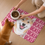 Personalised Hand-Painted Watercolour Photo Cat Dog Food Mat with Name Pet Supplies Birthday Gift for Pet Owners Lovers