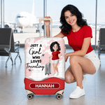 Personalized Cartoon Character Traveling Luggage Protective Cover Fits 18-32 Inches Suitcase with Concealed Zipper Travel Gift for Travel Lover