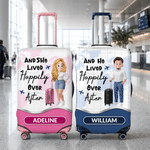 Personalized Cartoon Character Traveling Luggage Protective Cover Fits 18-32 Inches Suitcase with Concealed Zipper Travel Gift for Travel Lover