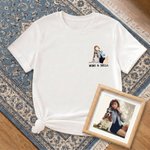 Personalized Embroidered Photo Design Multicolor T-shirt Sweatshirt Hoodie with Text Daily Use Holiday Birthday Gift for Family Pet Lovers
