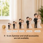 Photo de Couple de Mariage Personnalisée 3D Figurine Ornement avec Texte Décoration de Bureau Cadeau de Mariage pour Couple