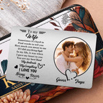 Personalised Sometimes It's Hard to Find Words Photo Wallet Card with Names Valentine's Day Anniversary Gift for Couples