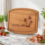 Personalised Beach Themed Charcuterie Chopping Board with Name and Text Housewarming Wedding Gift for Family Best Friends