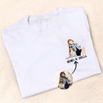 Personalized Embroidered Photo Design Multicolor T-shirt Sweatshirt Hoodie with Text Daily Use Holiday Birthday Gift for Family Pet Lovers