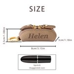 Mini-porte-monnaie en simili cuir couleur « Macaron », personnalisé avec un prénom, avec porte-clés, pour un usage quotidien – Cadeau d'anniversaire pour une femme ou une meilleure amie