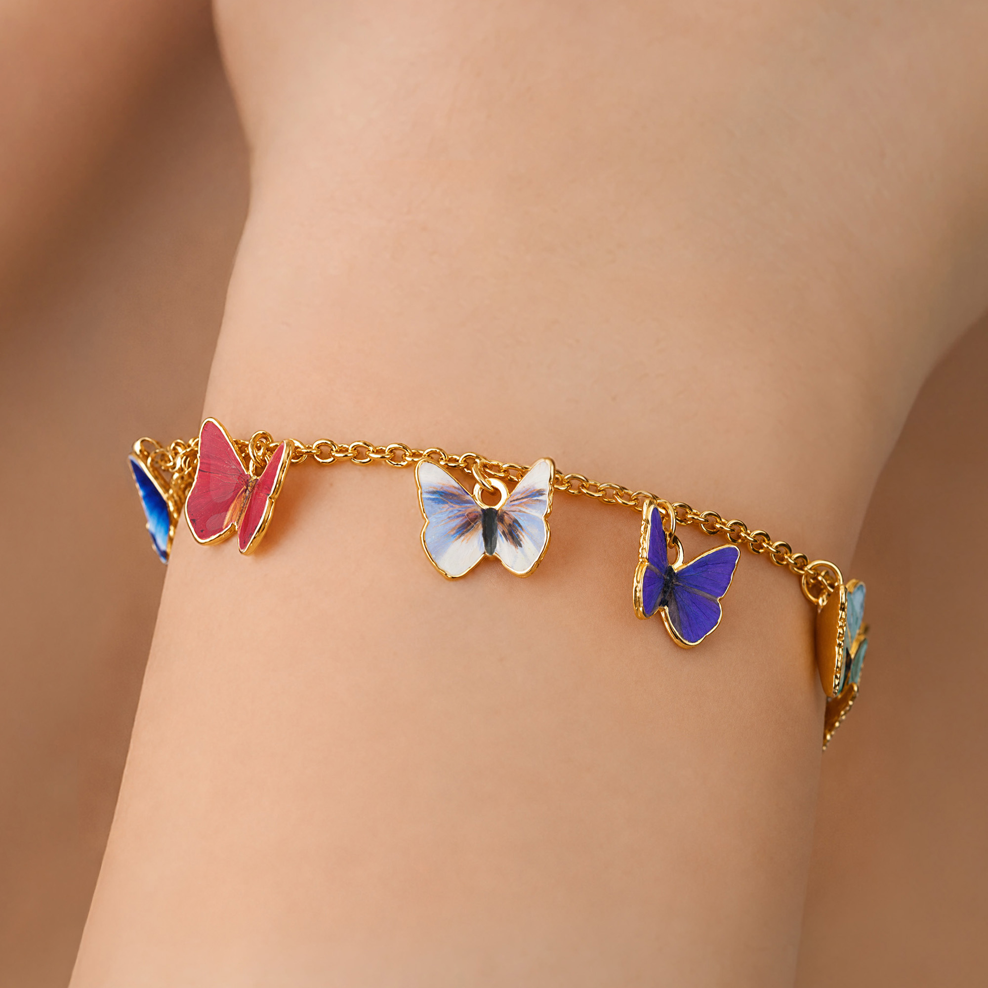 Personalisiertes Armband mit 1–6 „Family Birth Butterflies“ – Hochzeitsschmuck, Geschenk zum Geburtstag oder zum Jahrestag für die Mutter der Braut und beste Freundinnen