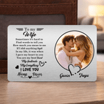 Personalised Sometimes It's Hard to Find Words Photo Wallet Card with Names Valentine's Day Anniversary Gift for Couples