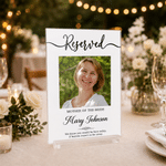 Personalised In Loving Memory Minimalist Style Acrylic Plaque with Name Photo and Base Home Decor Wedding Gift for Newlyweds Couples