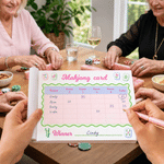 Personalised Watercolour Mahjong Bamboo Mahjong Scorecard Notepad with Text Mahjong Game Night Birthday Gift for Mahjong Lovers