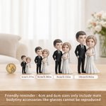 Photo de Couple de Mariage Personnalisée 3D Figurine Ornement avec Texte Décoration de Bureau Cadeau de Mariage pour Couple