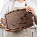 Personalised Beach Themed Charcuterie Chopping Board with Name and Text Housewarming Wedding Gift for Family Best Friends