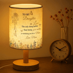 Personalized To My Daughter Better Than Being Your Mother Retro Wild Florals Birth Flower Table Lamp with Name Home Decor Birthday Gift for Family