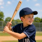 Personalized Minimalist Style Baseball Softball Bat with Name and Number Game Day Birthday Gift for Kids Softball Baseball Players