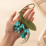Personalised Birth Flower PU Leather Keyring with Name and Flower Leaf Charm Daily Use Travel Birthday Gift for Girls Women