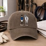 Personalized Cartoon Character Horse Back View Baseball Cap with Name Daily Wear Birthday Gift for Friends Horse Lovers