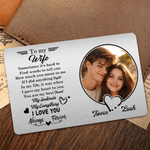 Personalised Sometimes It's Hard to Find Words Photo Wallet Card with Names Valentine's Day Anniversary Gift for Couples