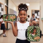 Personalised Birth Flower Photo Backpack Pencil Case Lunch Bag Set with Name Back To School Birthday Gift for Kids Boys Girls