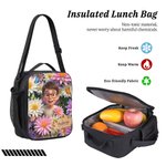Personalised Birth Flower Photo Backpack Pencil Case Lunch Bag Set with Name Back To School Birthday Gift for Kids Boys Girls