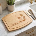 Personalised Beach Themed Charcuterie Chopping Board with Name and Text Housewarming Wedding Gift for Family Best Friends