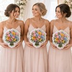 Personalised Wedding Bouquet Shape Soft Cushion with Names and Date Home Decor Wedding Anniversary Gift for Newlywed Couple