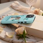 Coque de téléphone personnalisée sur le thème du mariage avec personnage de dessin animé, pour iPhone et Samsung, avec prénom – Cadeau d'anniversaire de mariage ou de fiançailles pour un couple