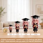 Personalizowana figurka 3D absolwenta ze zdjęcia statuetka portretowa z tekstem pamiątka z ukończenia szkoły prezent dla absolwenta