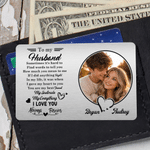 Personalised Sometimes It's Hard to Find Words Photo Wallet Card with Names Valentine's Day Anniversary Gift for Couples