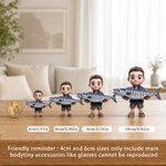 Foto creativa personalizzata a 3D Statua del pescatore Ornamento con testo Decorazione da scrivania per ufficio Regalo di compleanno per la festa del papà pescatore
