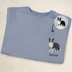 Personalized Embroidered Photo Design Multicolor T-shirt Sweatshirt Hoodie with Text Daily Use Holiday Birthday Gift for Family Pet Lovers