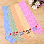 Personalised Embroidered Bow Apple Gingham Wreath Sash with Text Back to School Teacher's Day Appreciation Gift for Teacher