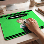 Personalized Cartoon Character Pencil Crayon Non-Slip Mouse Pad Desk Mat with Text Daily Use Back to School Teacher's Day Gift for Teacher Educator