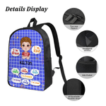 Personalised Cartoon Character I'm Kind I'm Brave Backpack Lunch Bag Pencil Case Set with Name Daily Use Back to School Gift for Kids