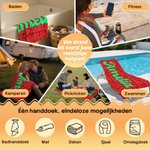 Gepersonaliseerd extra groot zacht en sneldrogend strandlaken met naam - cadeau voor zomervakantie of verjaardag voor kinderen vrouwen en familie