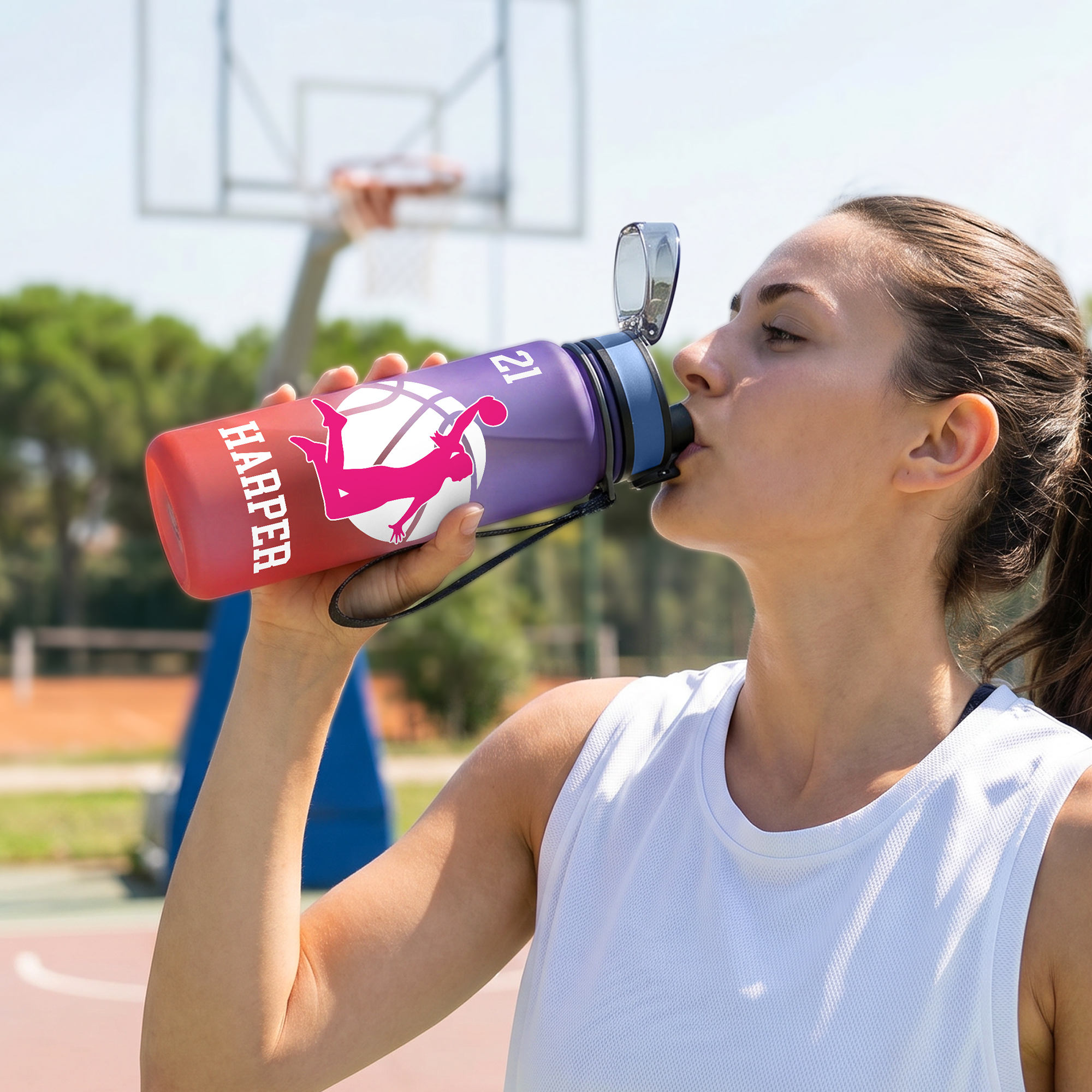 Personalisierte Basketball Trinkflasche