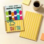 Personalised Bow Pencil Element 2026-2028 Planner Spiral Notebook with Weekly Monthly Planning Pages Teacher's Day Gift for Teacher