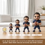 Gepersonaliseerd 3D cartoon sportfiguur met naam unieke bureau decoratie verjaardagscadeau en teamcadeau voor sportliefhebbers