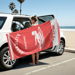 Personalized Multicolor Swimming Silhouette Quick Dry Oversized Magnetic Beach Towel with Name and Text Training Beach Birthday Gift for Swimmer