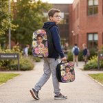 Personalised Birth Flower Photo Backpack Pencil Case Lunch Bag Set with Name Back To School Birthday Gift for Kids Boys Girls