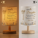 Personalized To My Daughter Better Than Being Your Mother Retro Wild Florals Birth Flower Table Lamp with Name Home Decor Birthday Gift for Family
