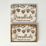 Personalized Grankids Family Tree Canvas Prints with 1-16 Names Home Decor Ship from USA Birthday Gift for Grandfather Grandmother